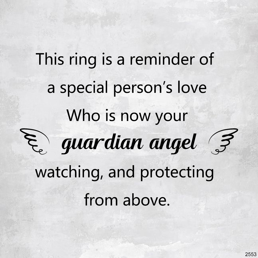 For guardian angel - Miss you forever, custom name birthstone ring