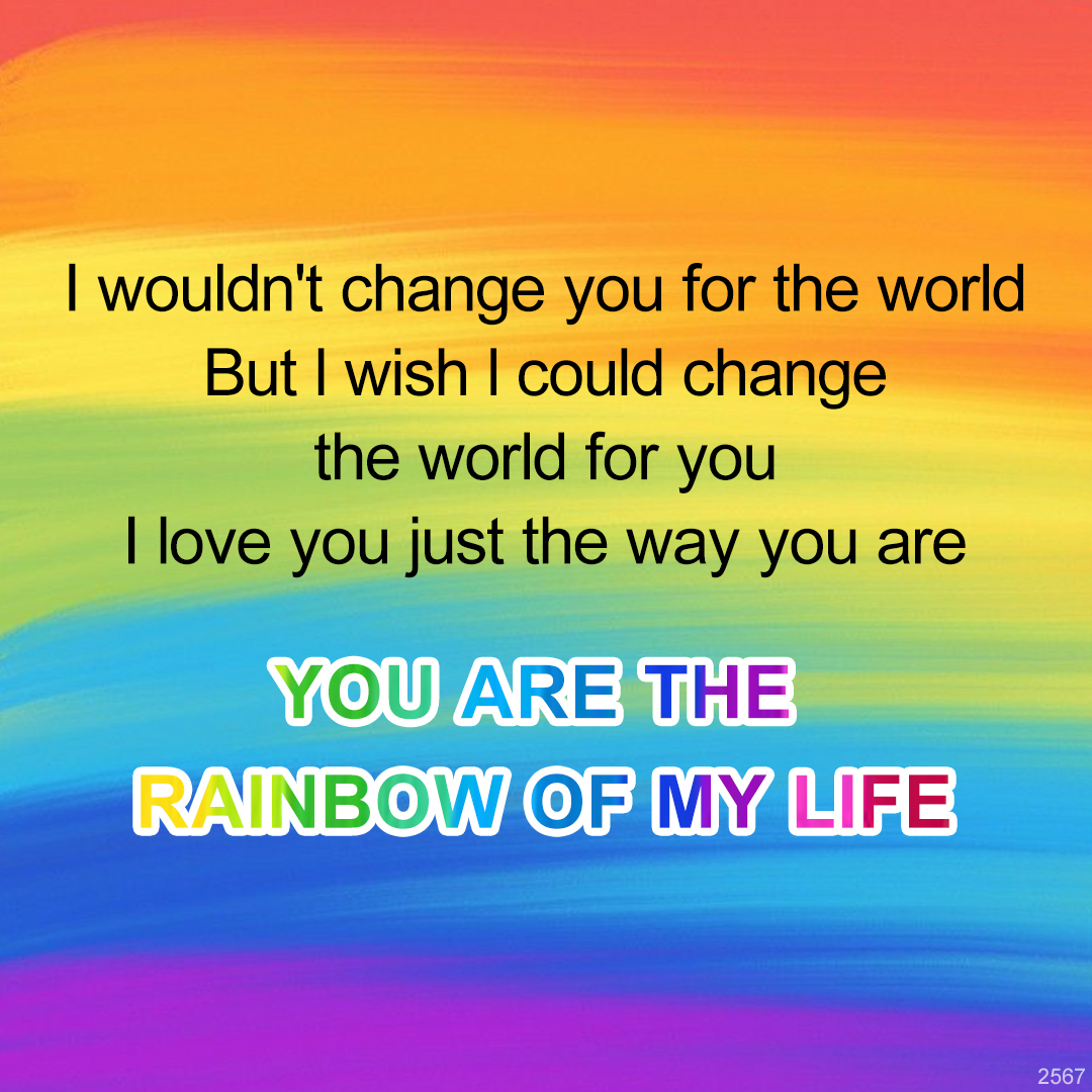 You Are the Rainbow of My Life  Colorful Crystal Ring