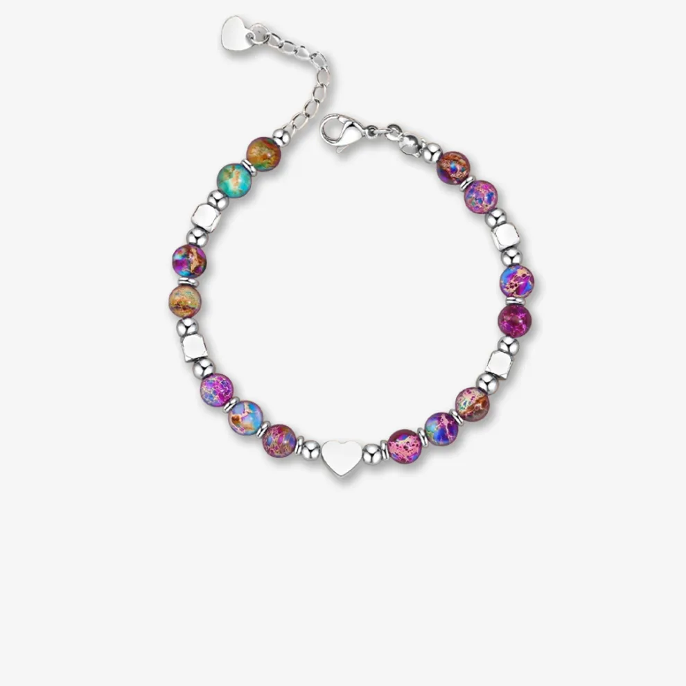 To My Granddaughter-Turquoise Heart Bracelet