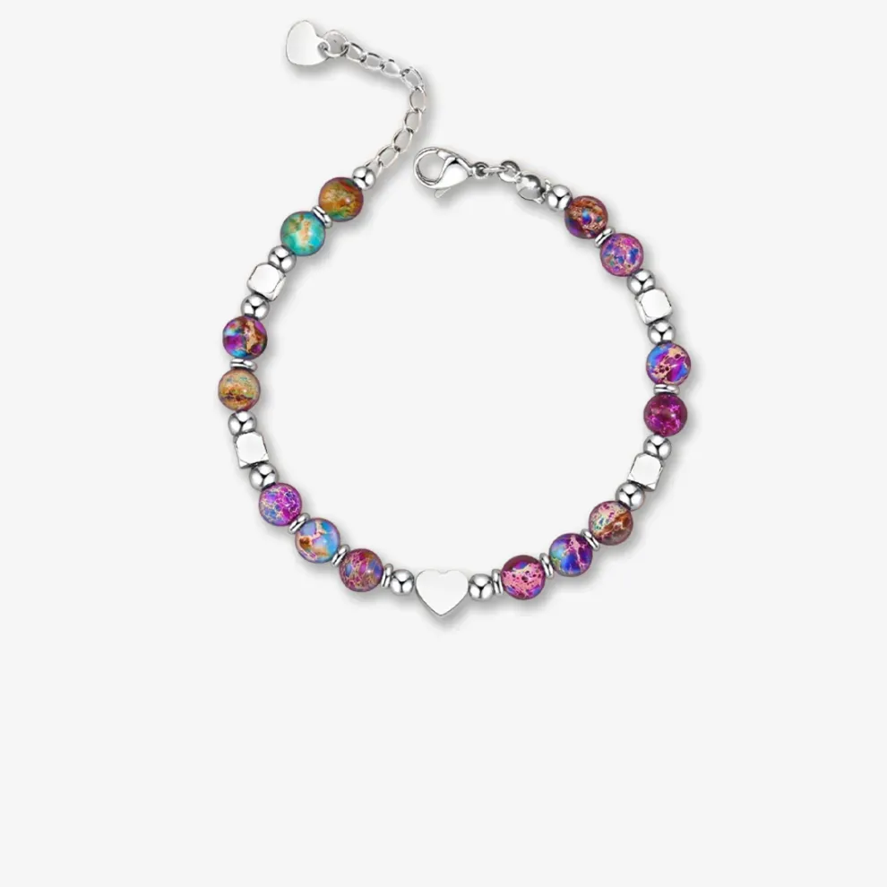 To My Granddaughter-Turquoise Heart Bracelet