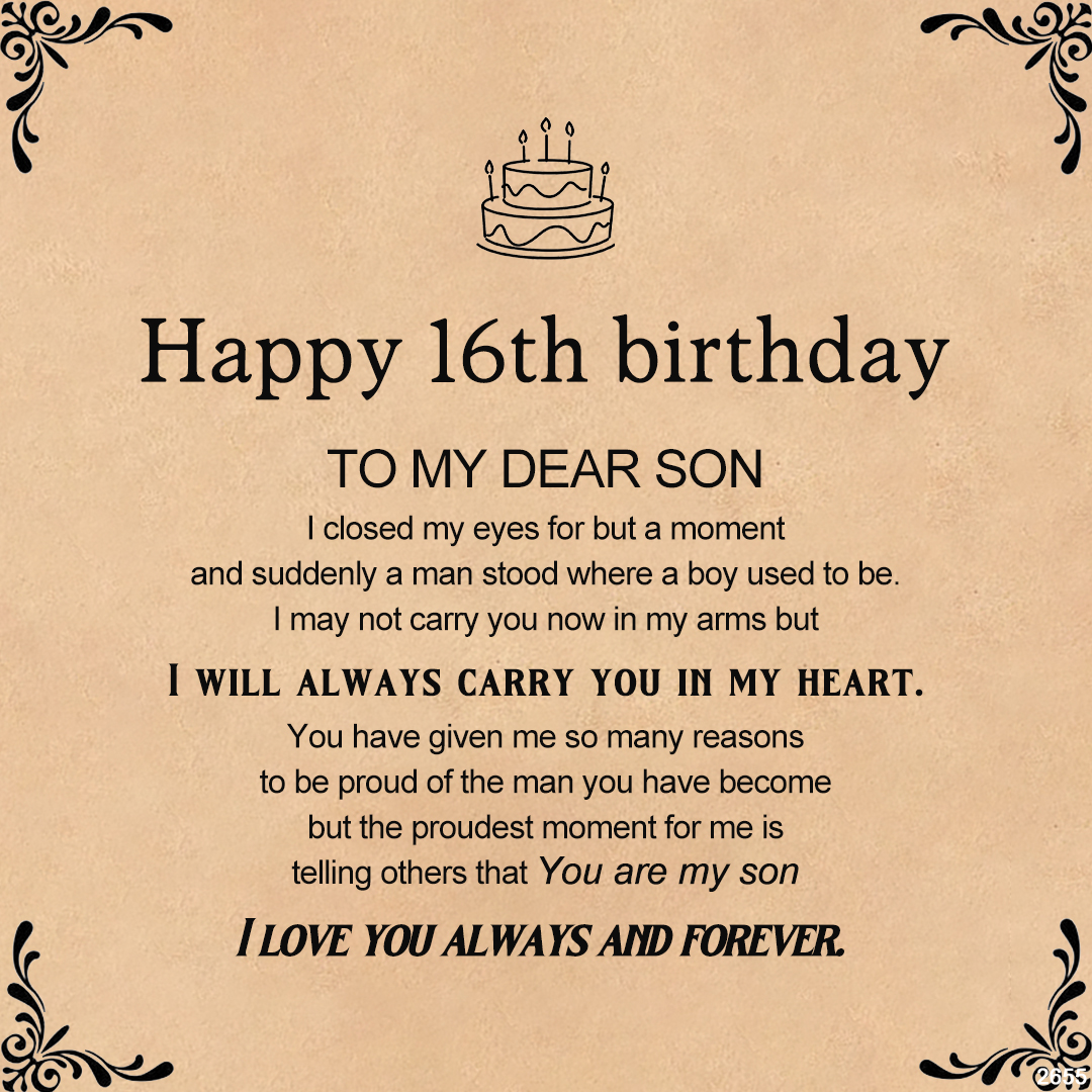 For Son - Happy 16th Birthday Tiger Eye Protection Beaded Bracelet