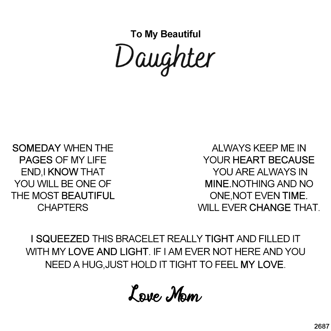 To My Beautiful Daughter-Infinity Double Heart Bracelet