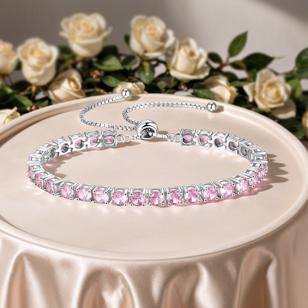 Breast Cancer Awareness Pink diamond bracelet