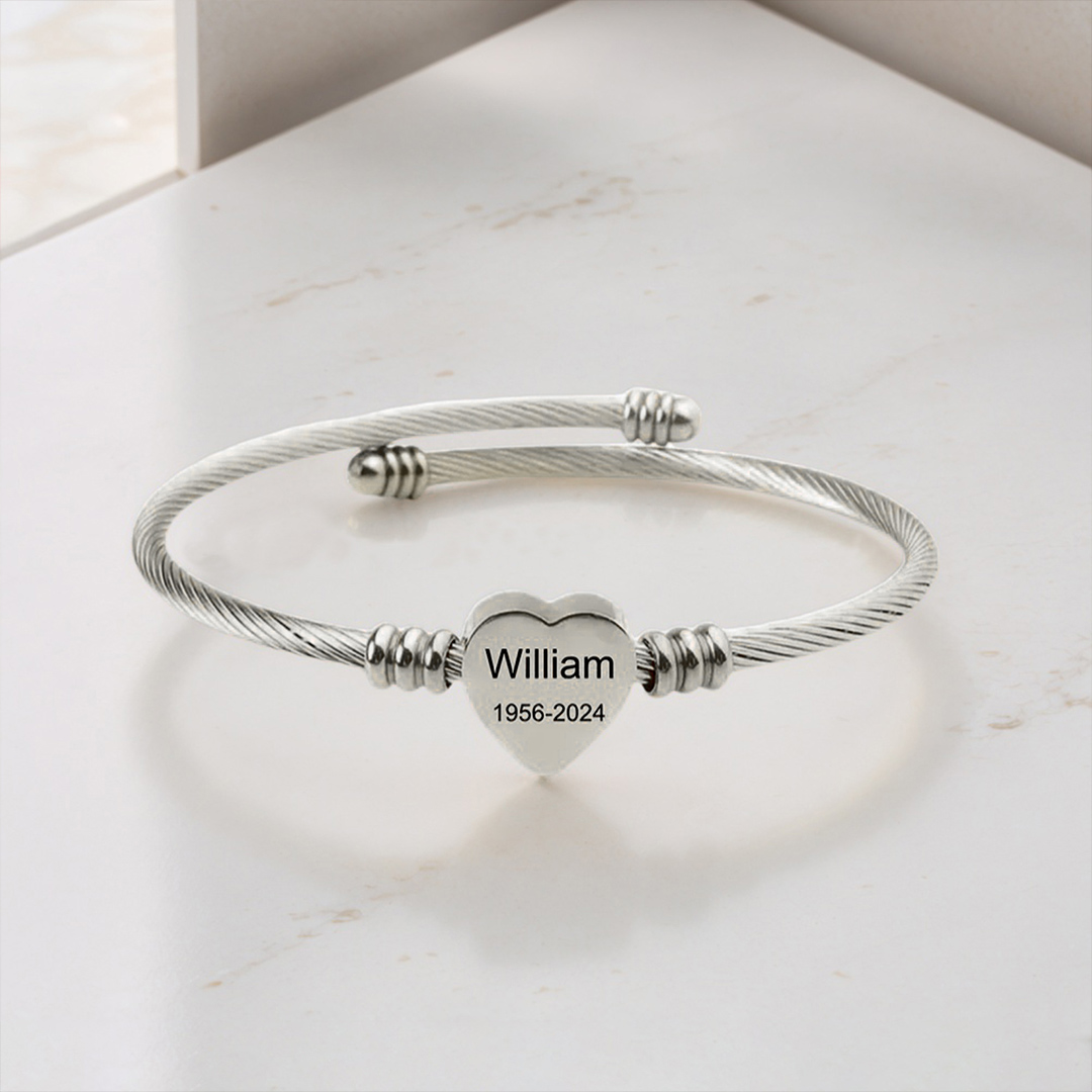 For Memorial - Missing you always Custom Name and Date Bracelet