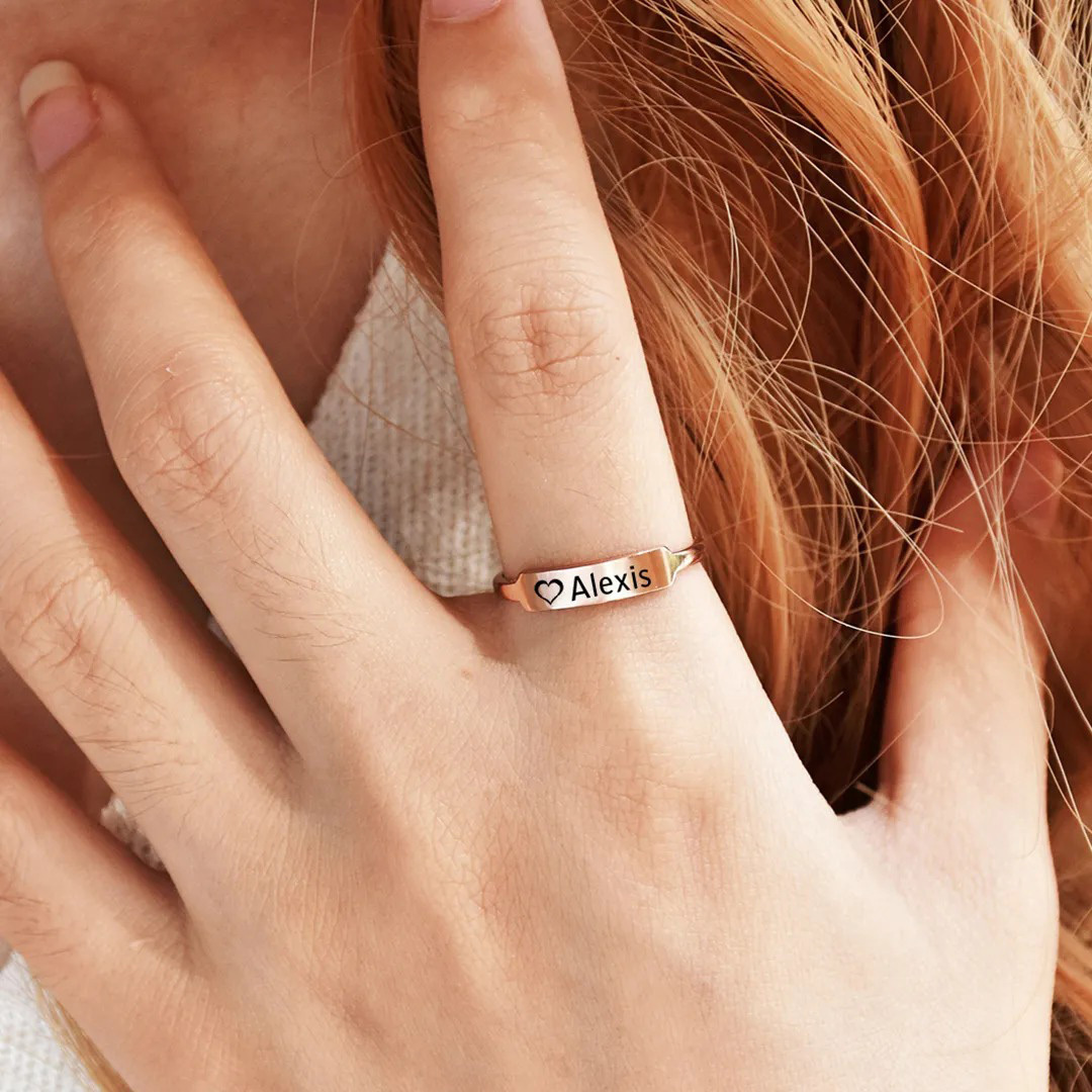 I am a mother to a son with wings- Love name customized horizontal ring