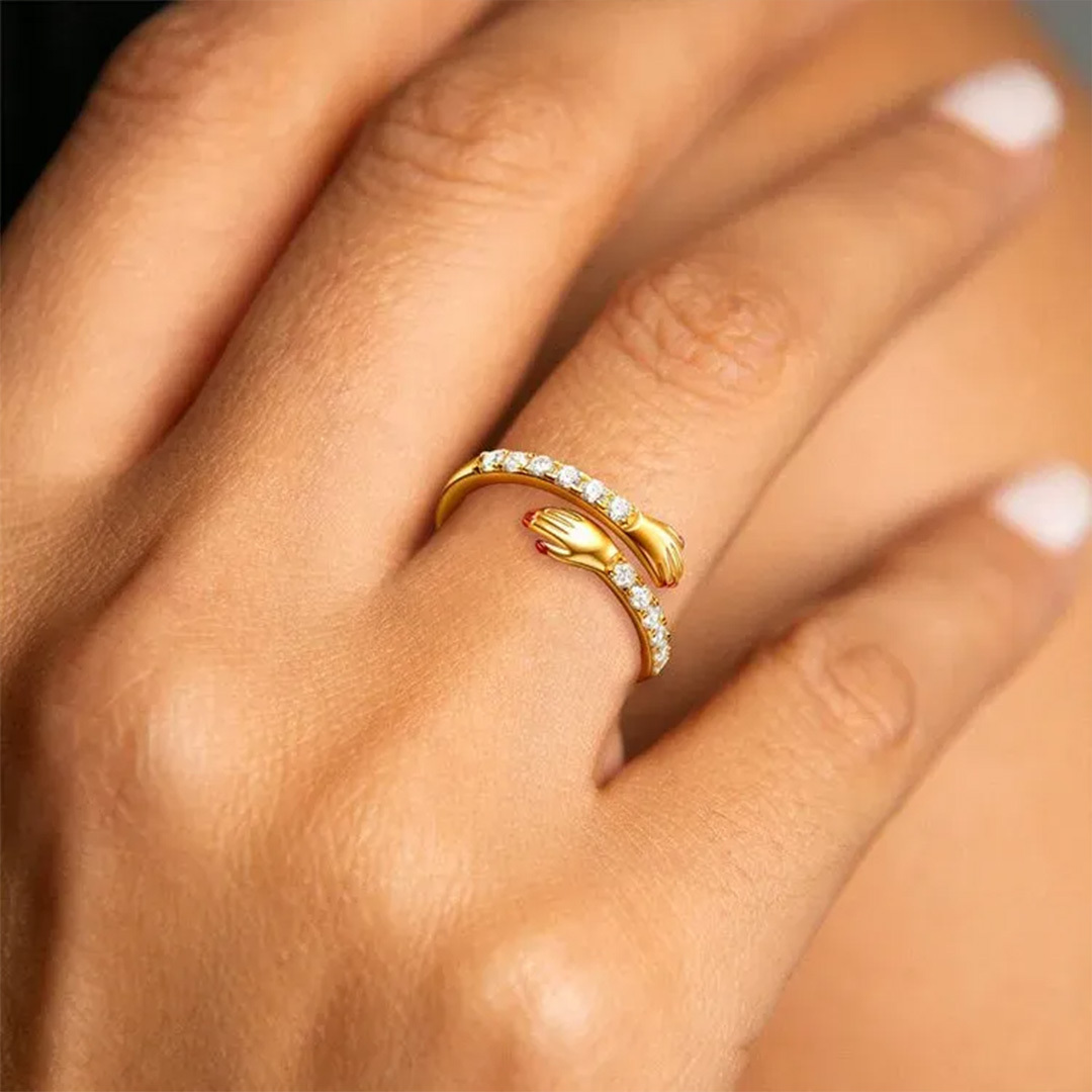 I’m A Mother To A Son With Wings Custom Name Hug Ring