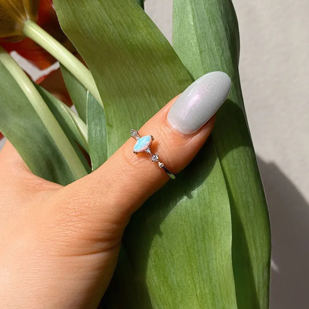 It ISOK To Not Be OK Ava Opal Ring