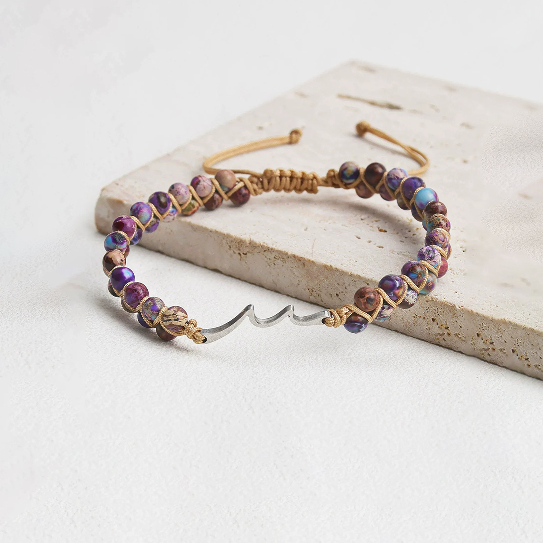 For Bestie - Thank you for always being there wave Beads Bracelet