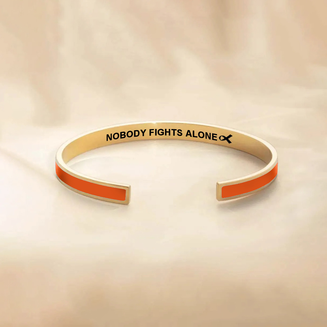 Multiple Sclerosis Awareness-For Myself Orange Color Bangle