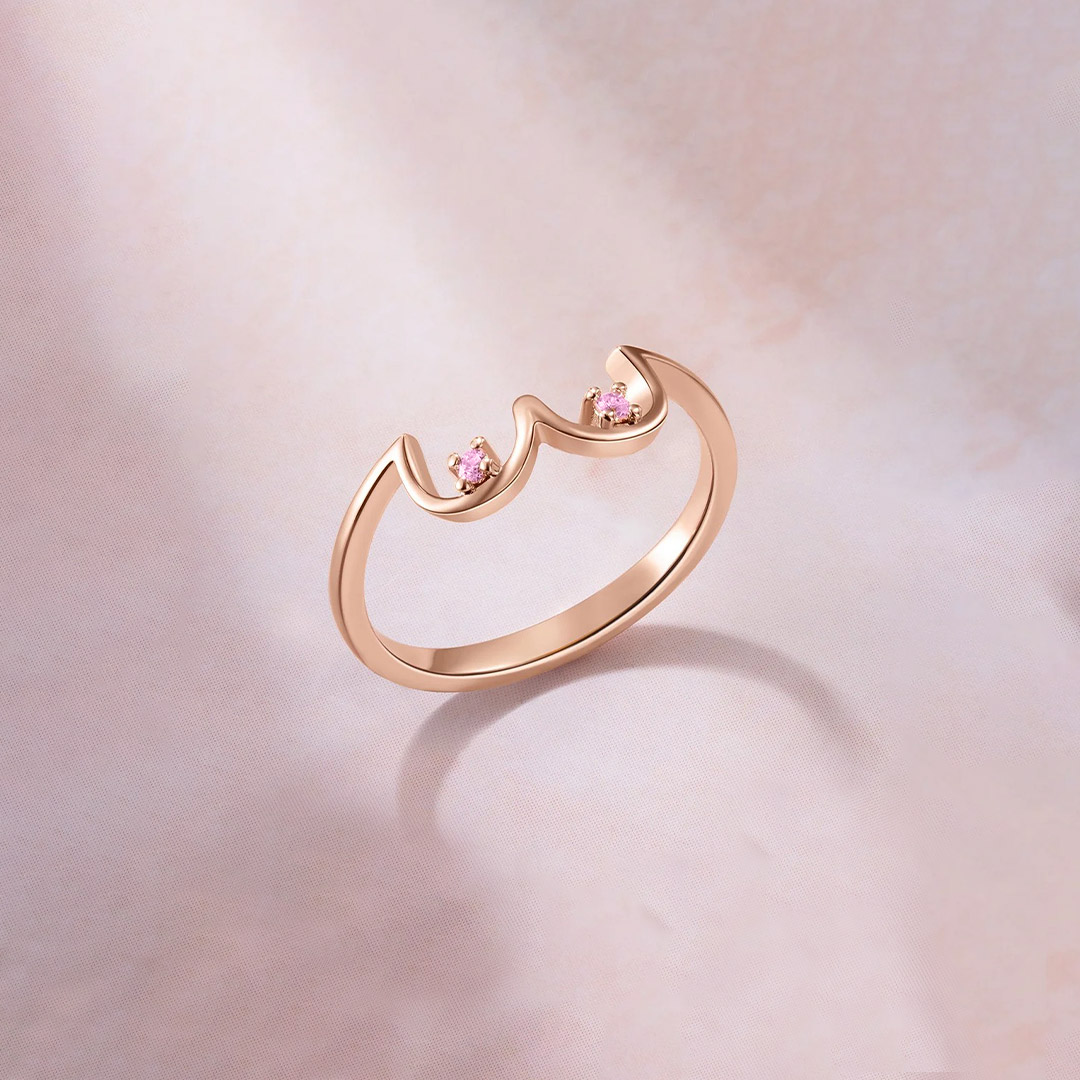 Breast Cancer Awareness-Pink Diamond Boobs Ring
