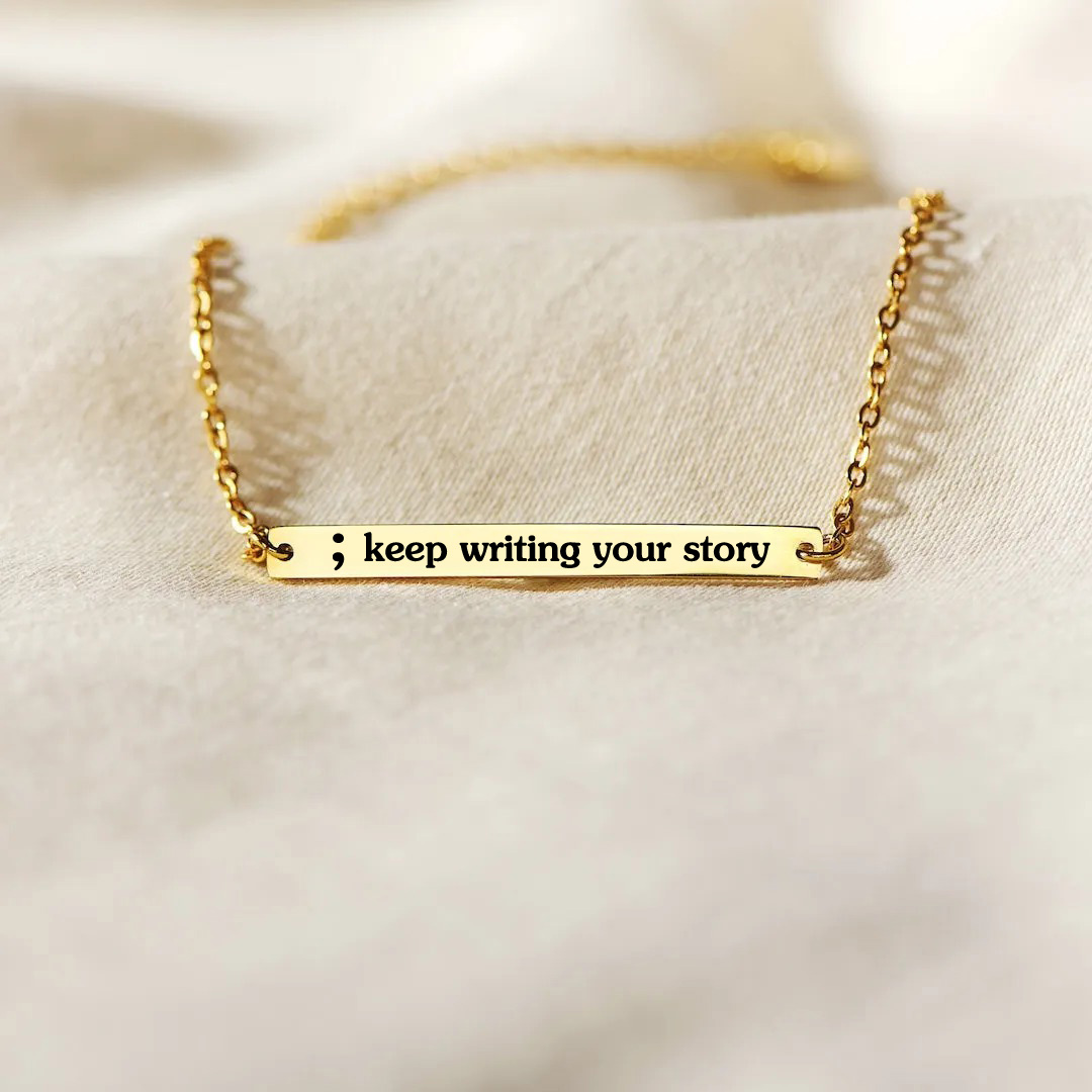 Suicide Prevention Awareness Engraved bracelet