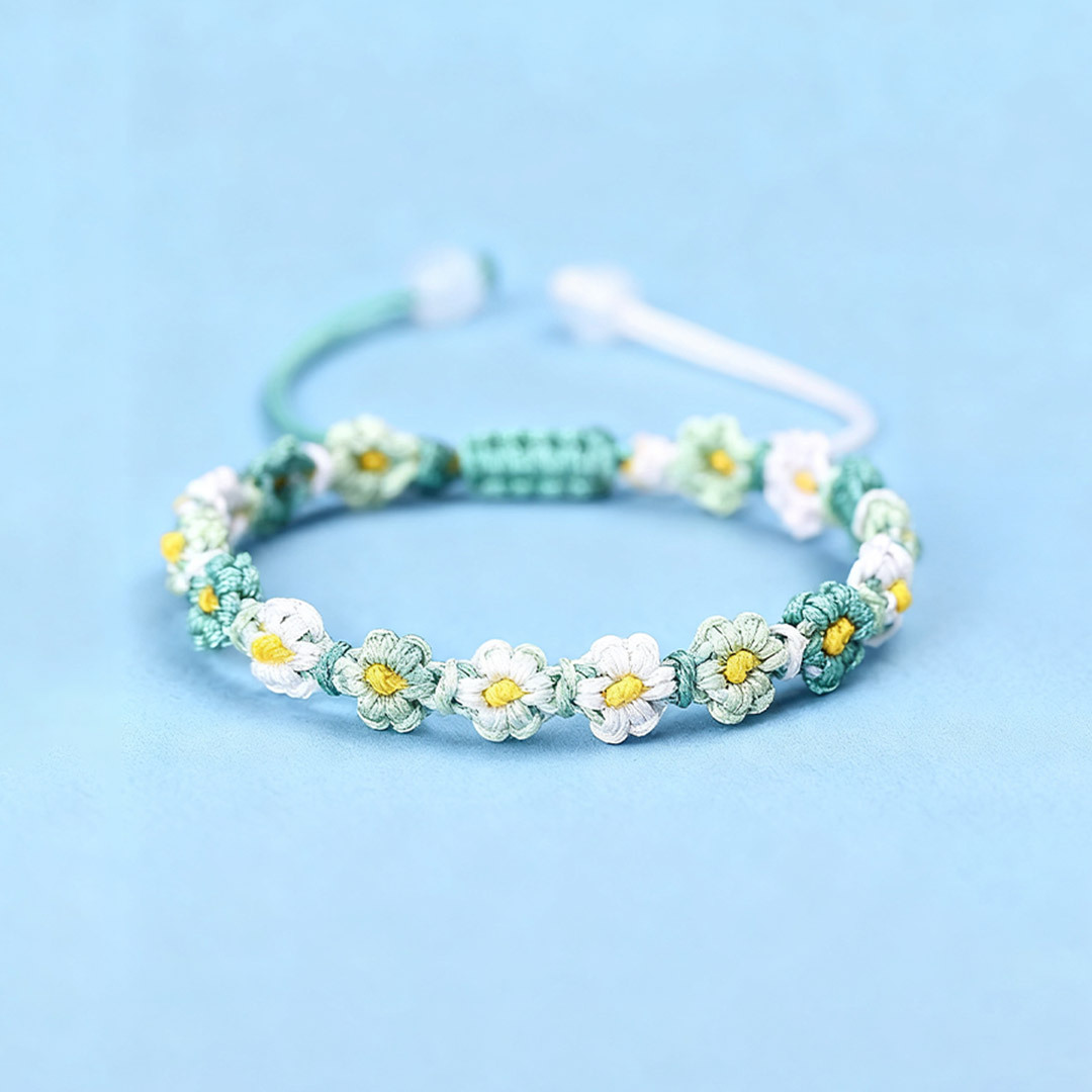 For memorial-Daisy Braided Bracelet