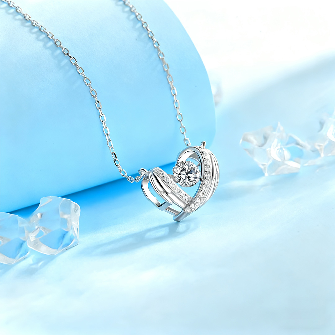 For Memorial-Guardian Heart Wings Necklace