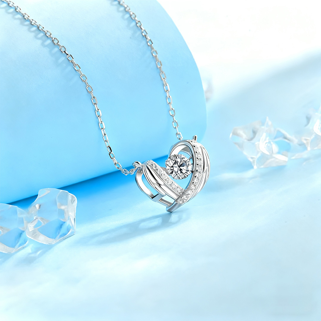 For Memorial-Guardian Heart Wings Necklace