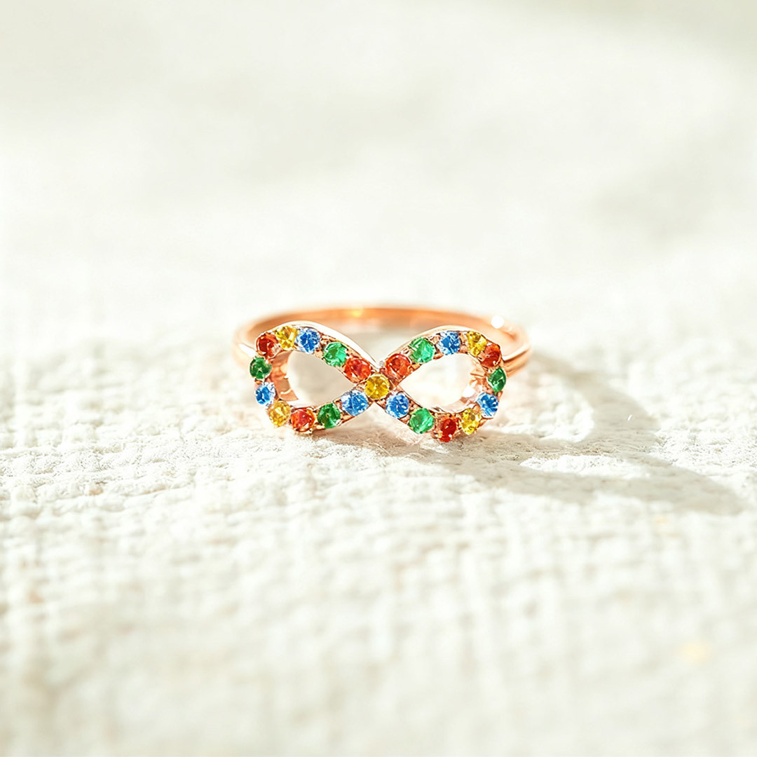 Autism Awareness-Colored diamond rings