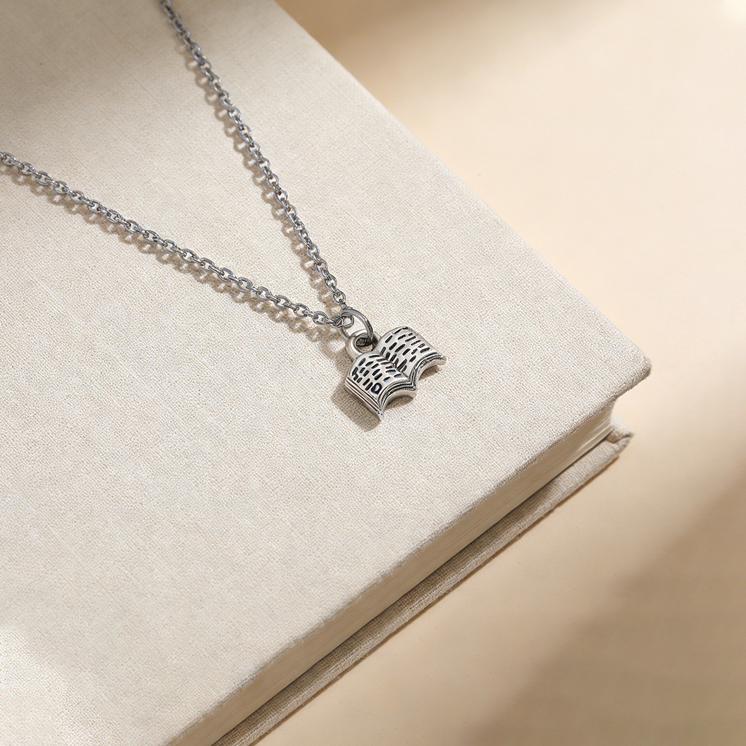 Open Book Necklace