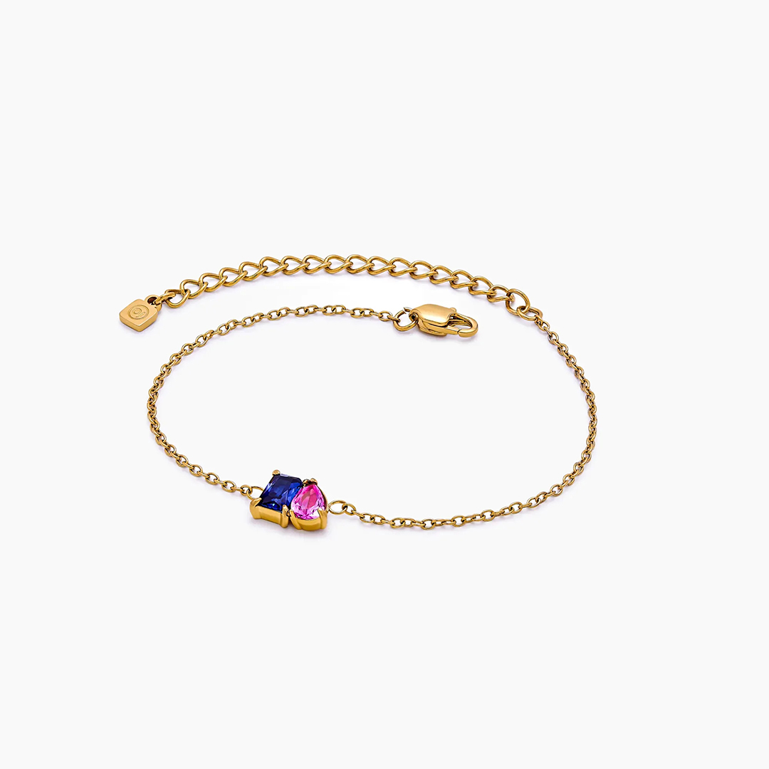 For Love -Irregular Two Birthstones Bracelet