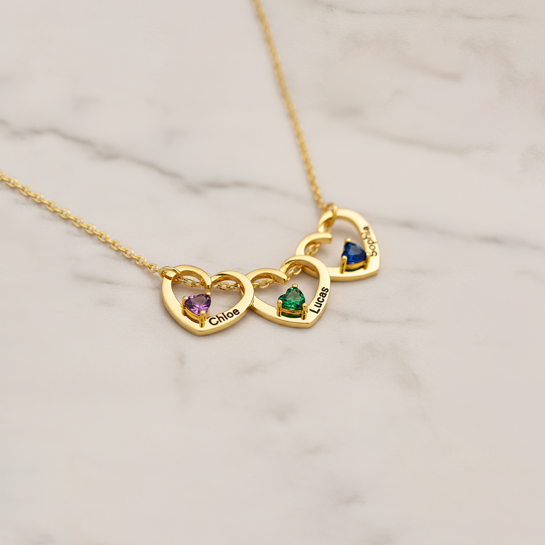 For Mother - Families Keepsakes Name Birthstone Custom Necklace