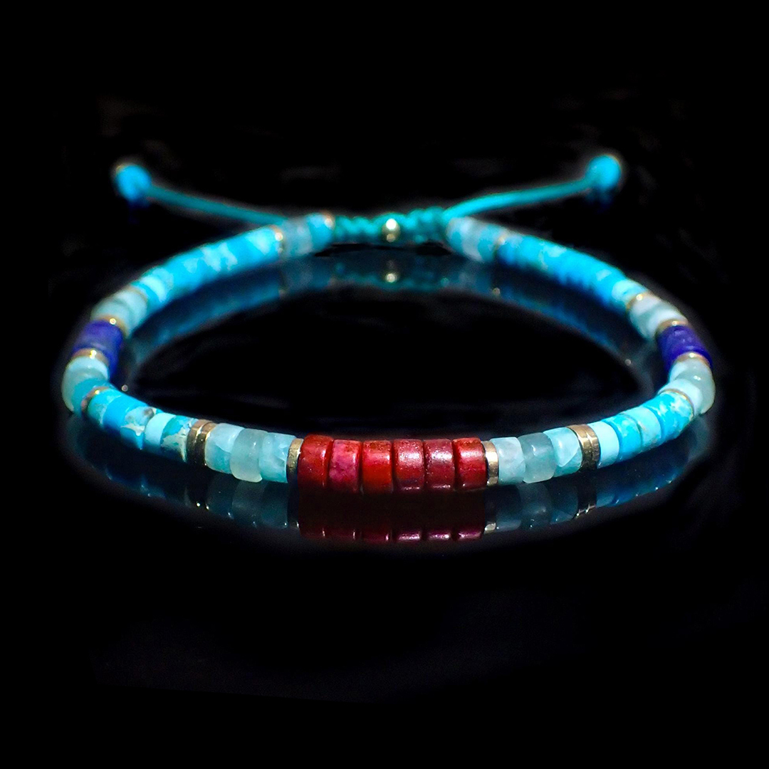 World Diabetes Turquoise Minimalist Bracelet