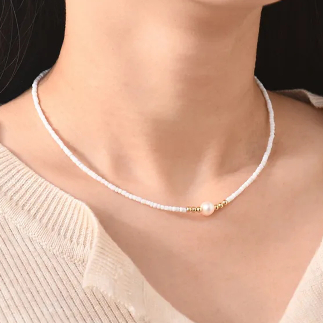 For Daughter - I am so proud of you freshwater pearl necklace