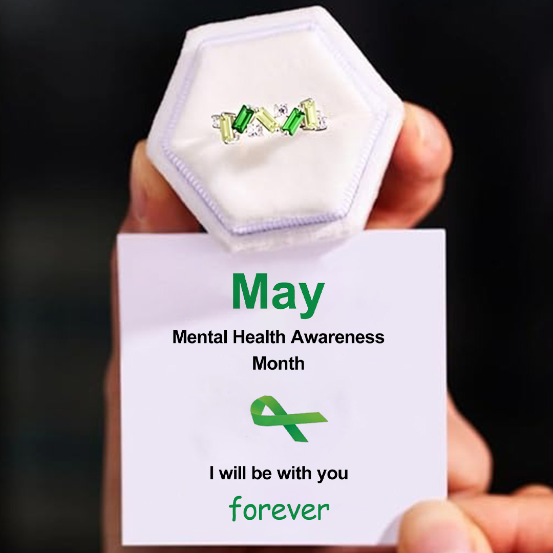 All the broken pieces make you beautiful - irregular green self-love ring for women
