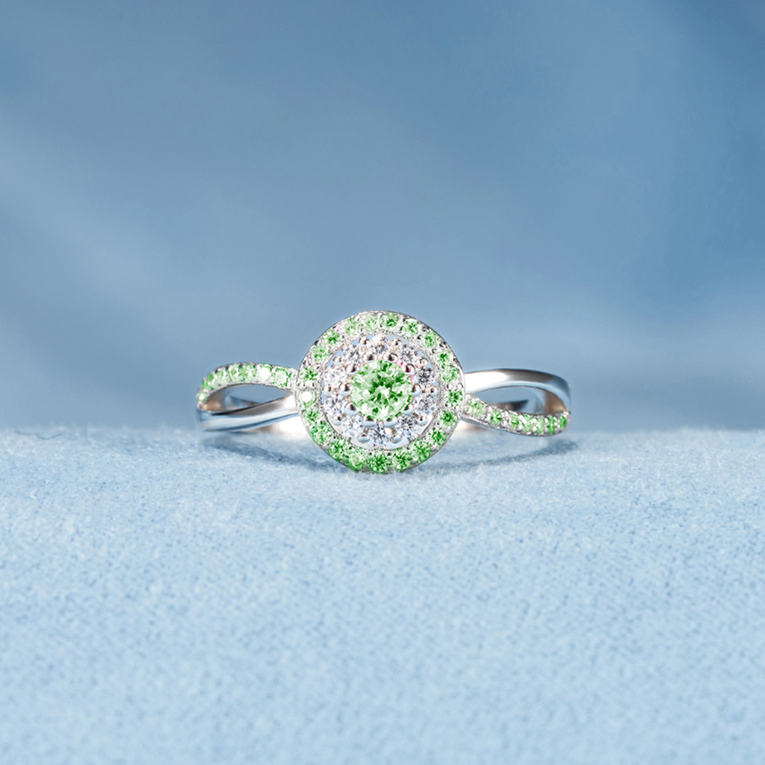 I will be with you forever-Green Circle Ring