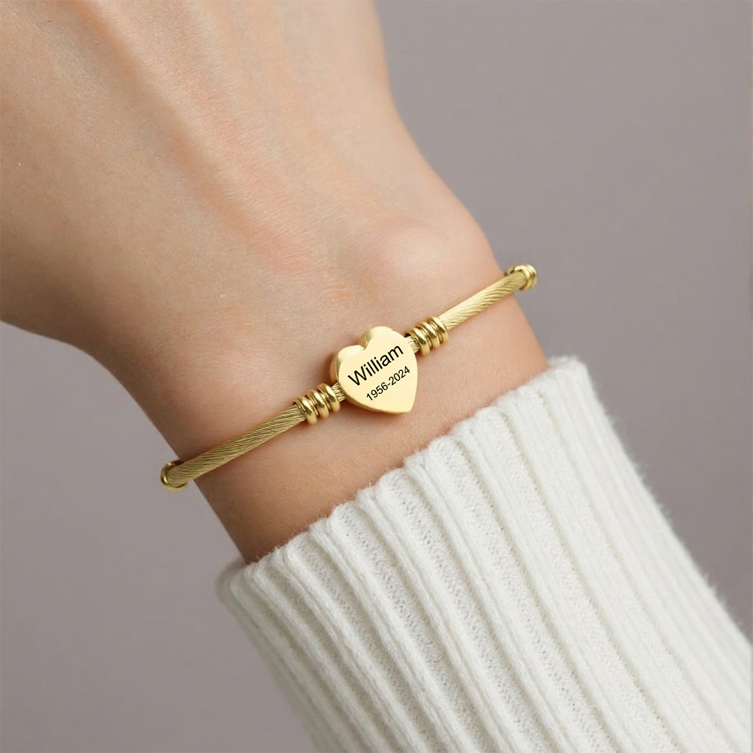 For Memorial - Missing you always Custom Name and Date Bracelet