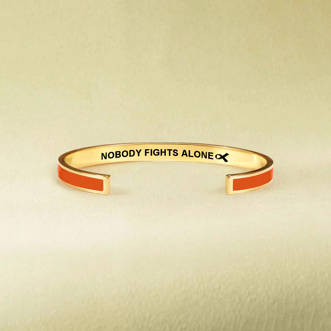 Multiple Sclerosis Awareness-For Myself Orange Color Bangle