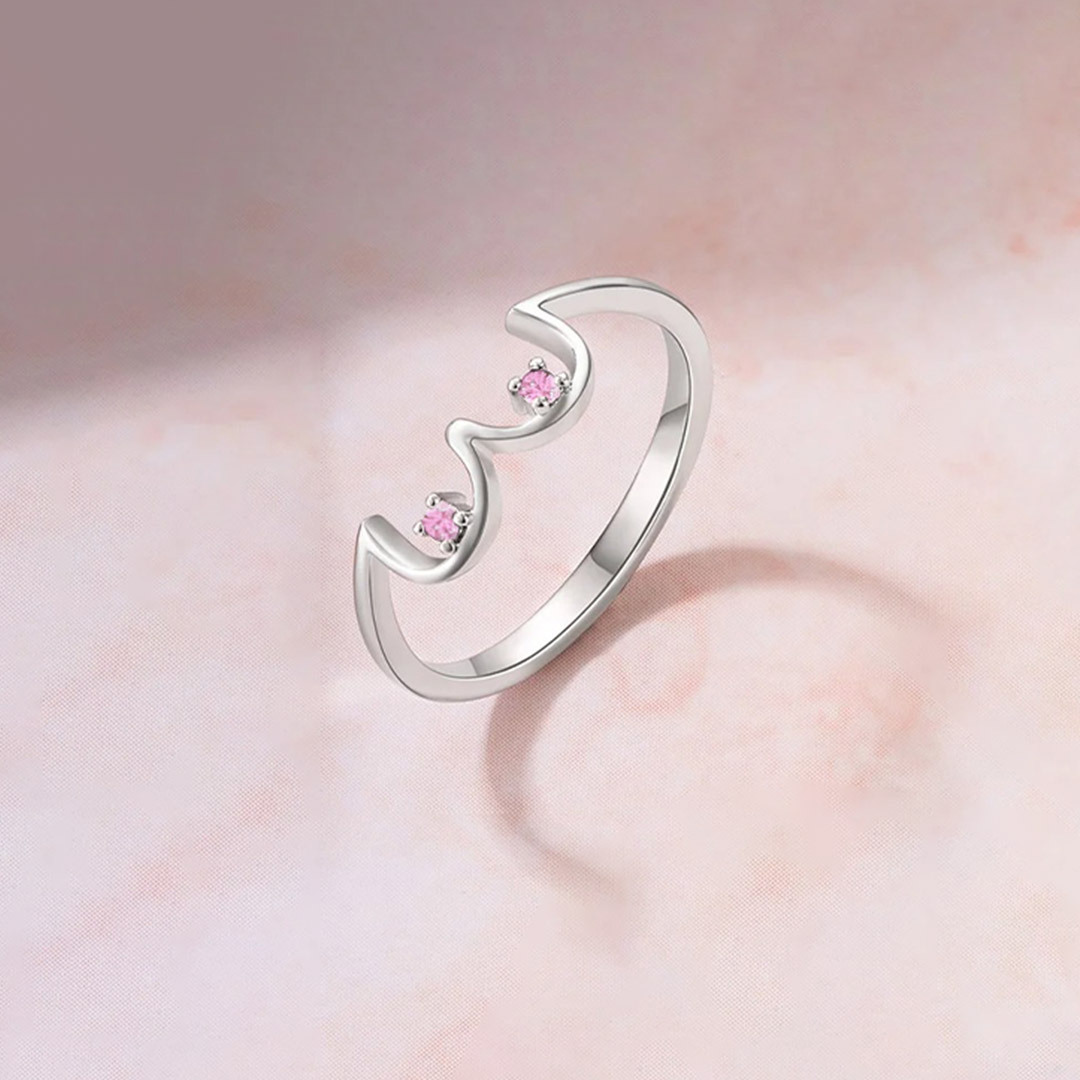 Breast Cancer Awareness-Pink Diamond Boobs Ring