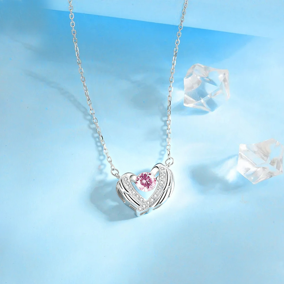 For Memorial-Guardian Heart Wings Necklace