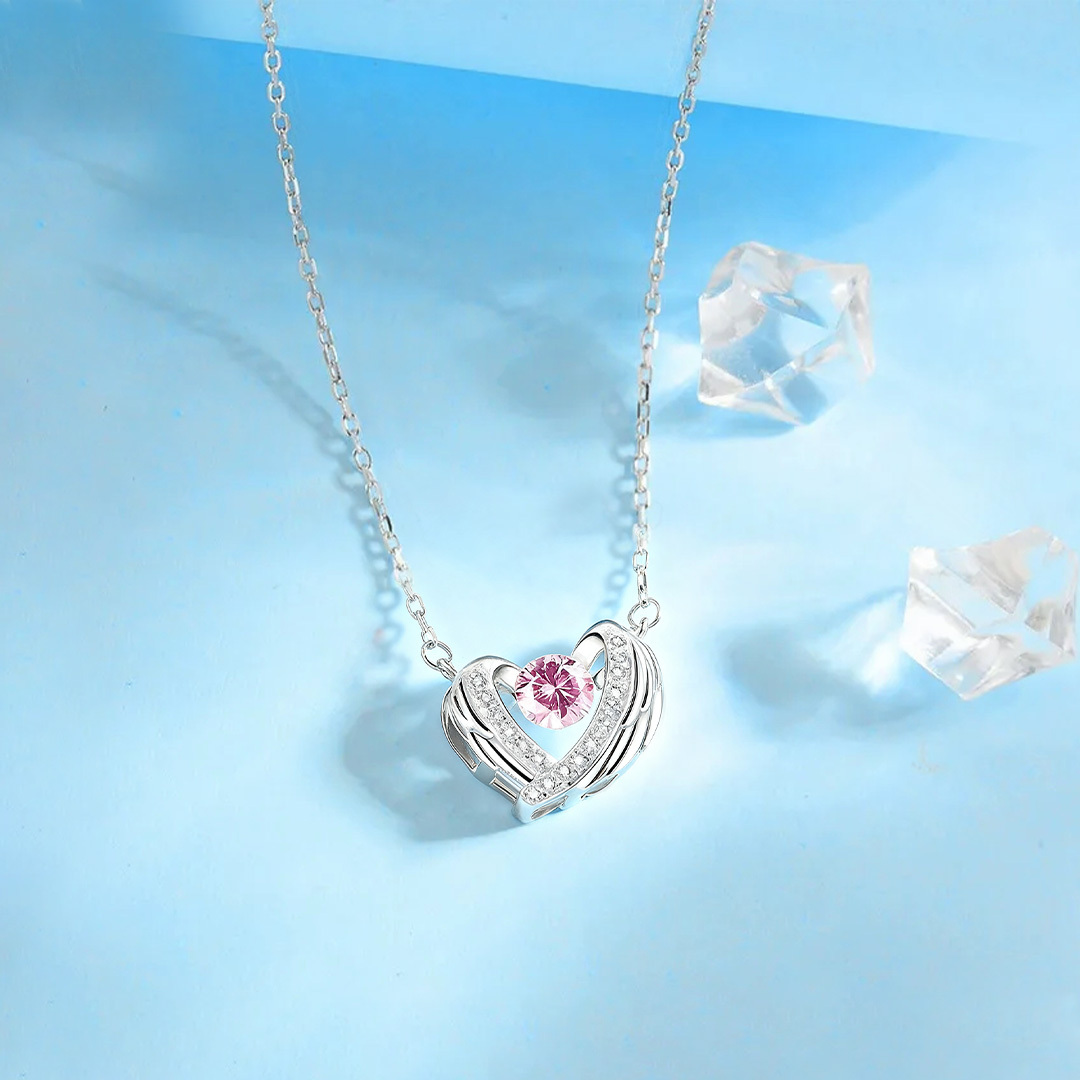 For Memorial-Guardian Heart Wings Necklace