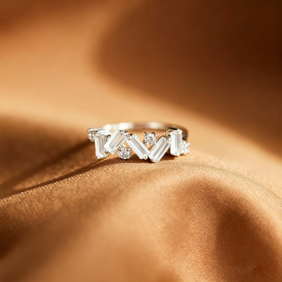 Lung Cancer Awareness- I Wear White For Myself Diamond Ring