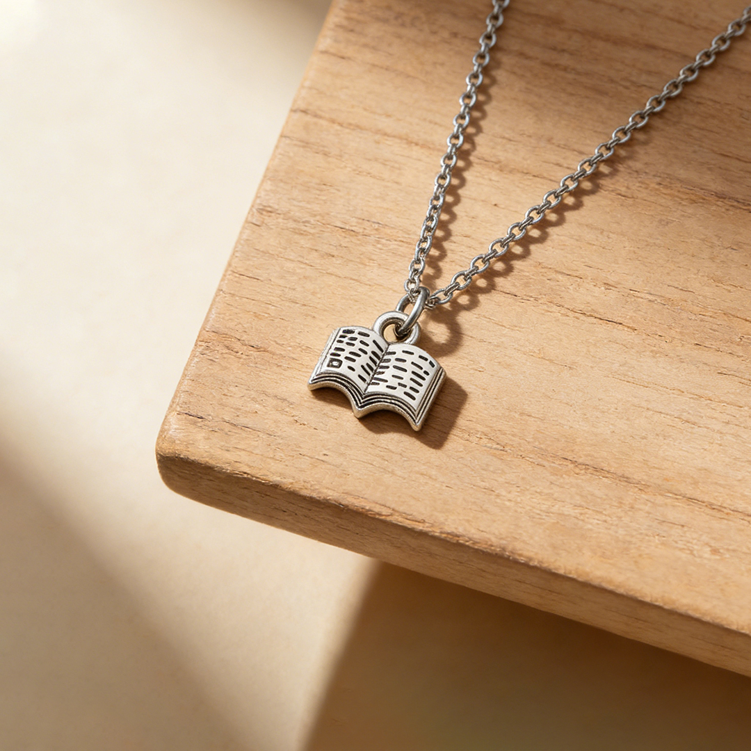 Open Book Necklace