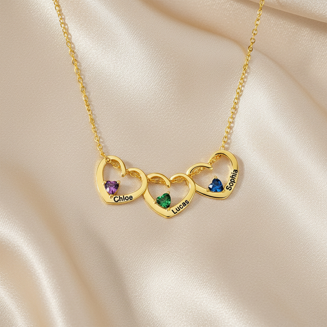 For Mother - Families Keepsakes Name Birthstone Custom Necklace