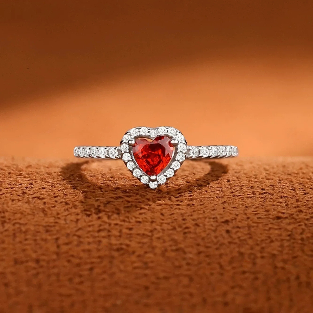 Heart Health Awareness-Red Heart Shaped Ring