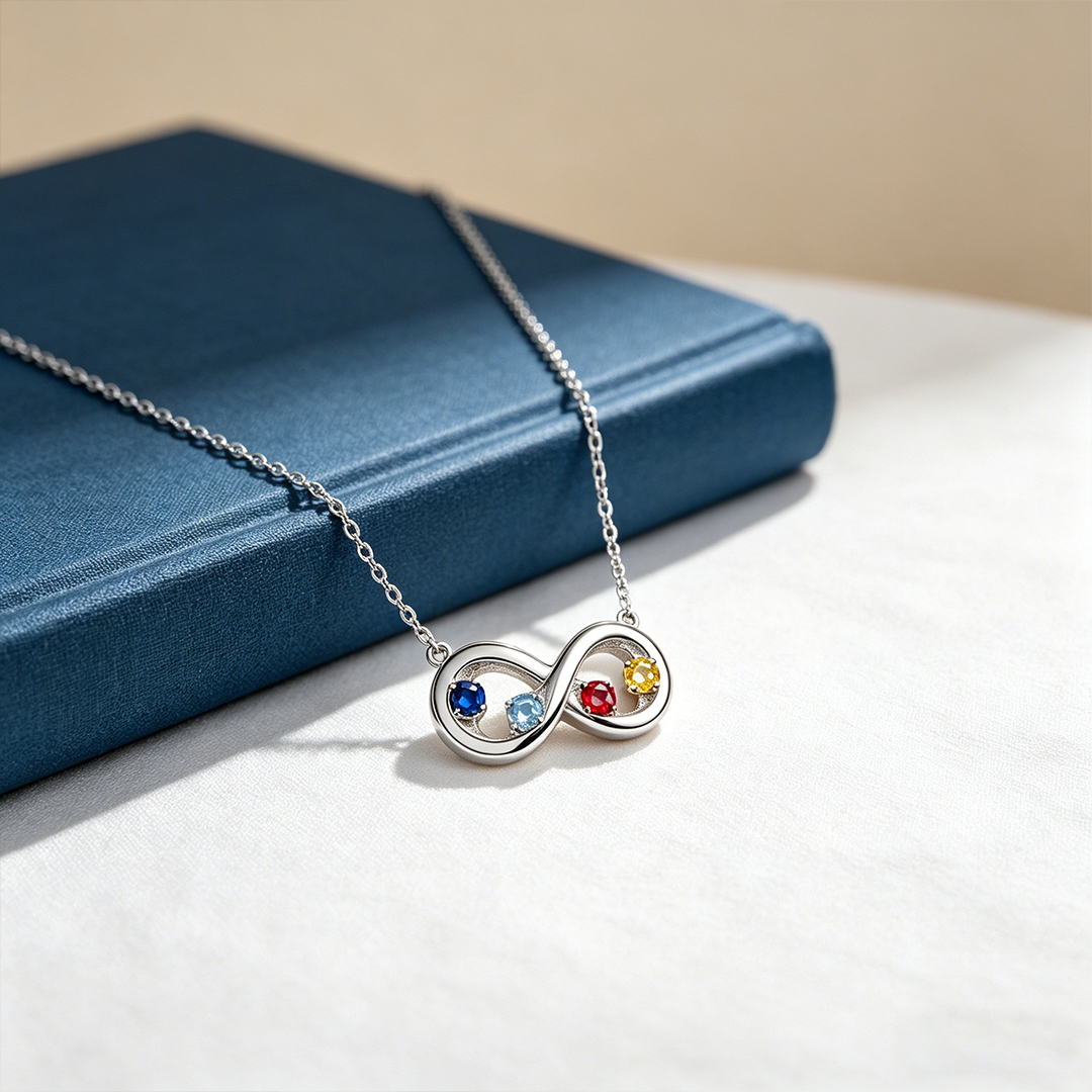 Autism Awareness Four Color Infinity Necklace