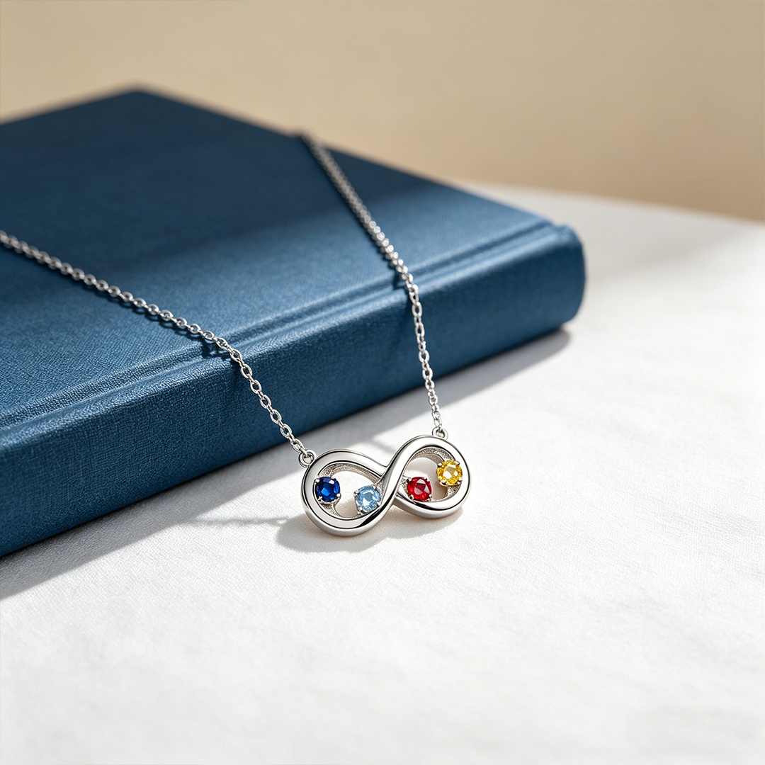 Autism Awareness Four Color Infinity Necklace