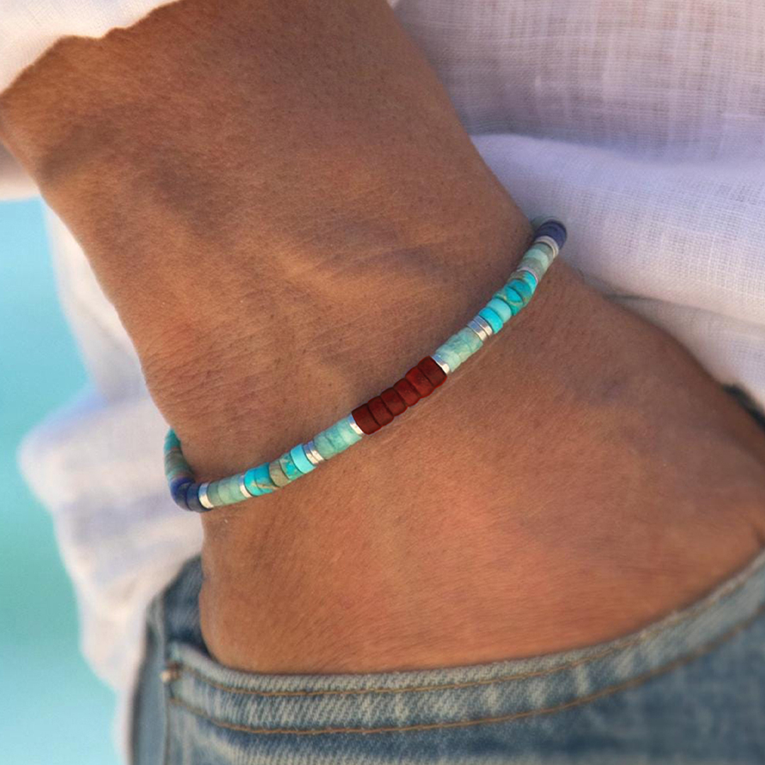 World Diabetes Turquoise Minimalist Bracelet