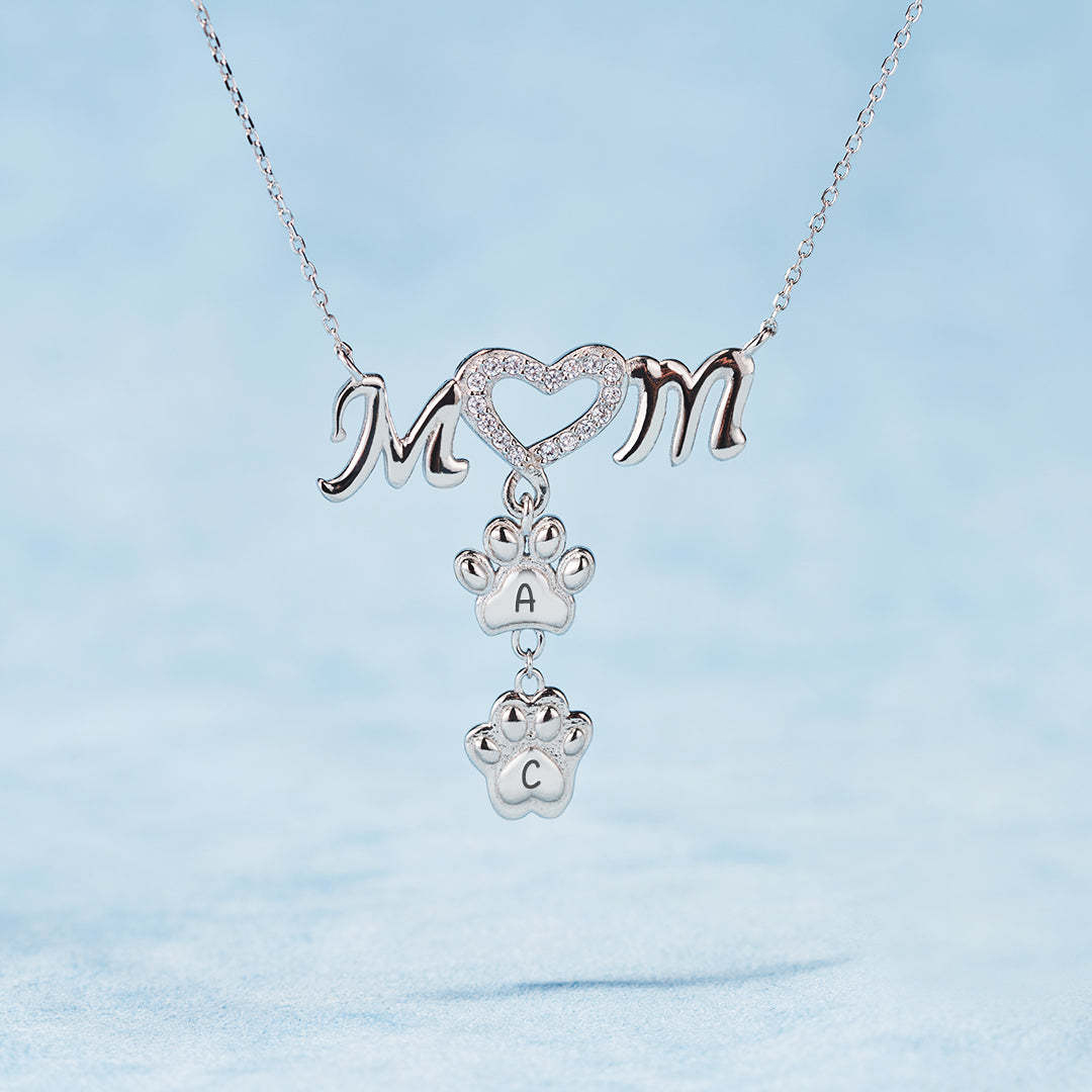 My Angel Is Always Near By Personalized 1-10 Paw Furry Mom Necklace