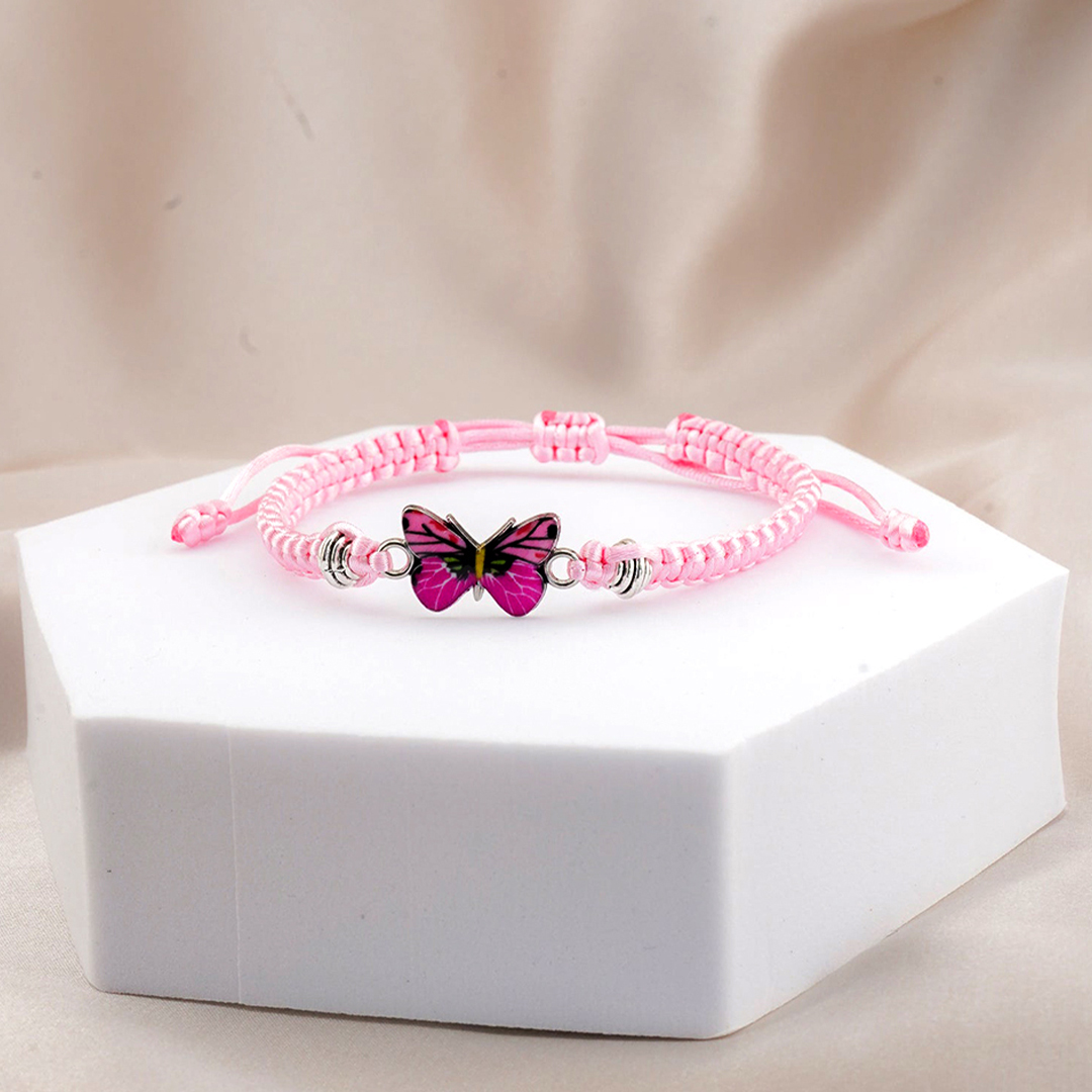 Breast Cancer Awareness Butterfly Bracelet