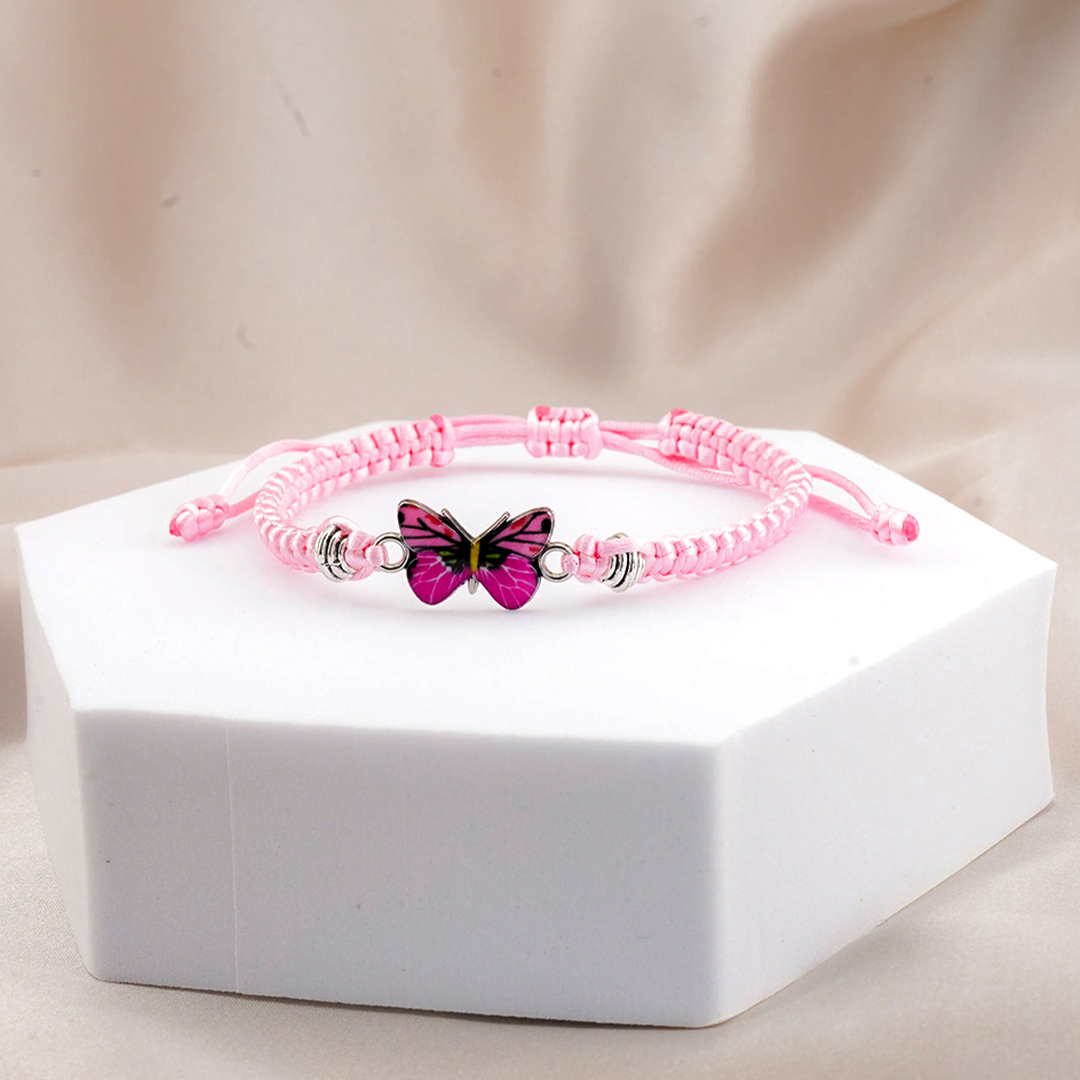 Breast Cancer Awareness Butterfly Bracelet