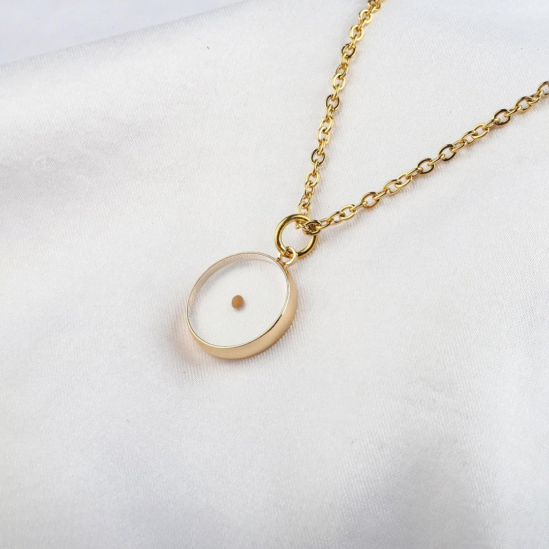 Miscarriage gift, round pendant necklace for mother, comfort memorial loss female sympathy inspirational jewelry