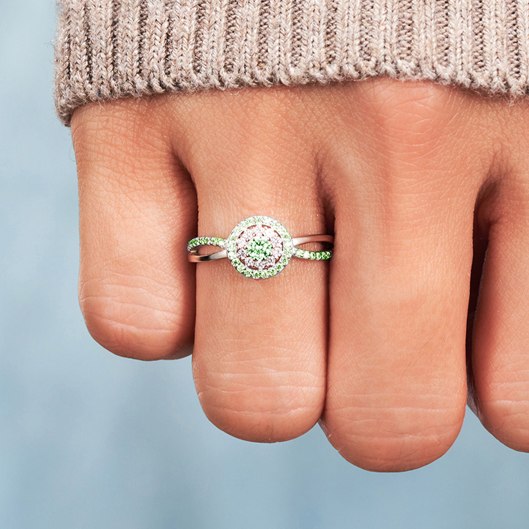 I will be with you forever-Green Circle Ring