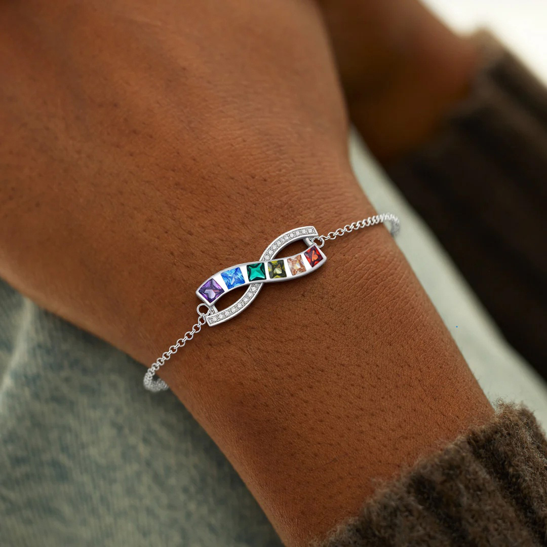 YOU ARE THE RAINBOW OF MY LIFE Wave Rainbow Bracelet