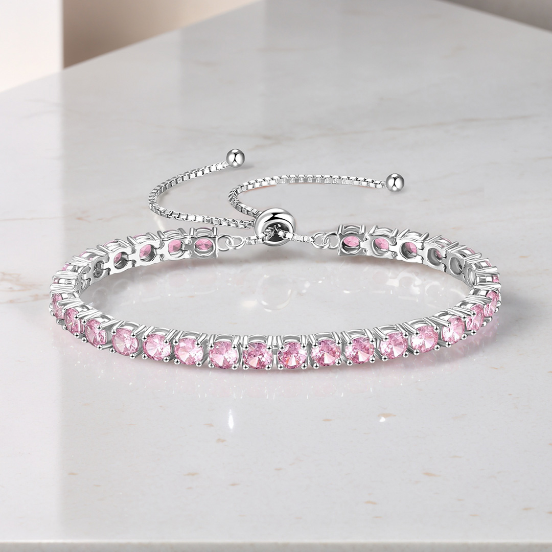 Breast Cancer Awareness Pink diamond bracelet