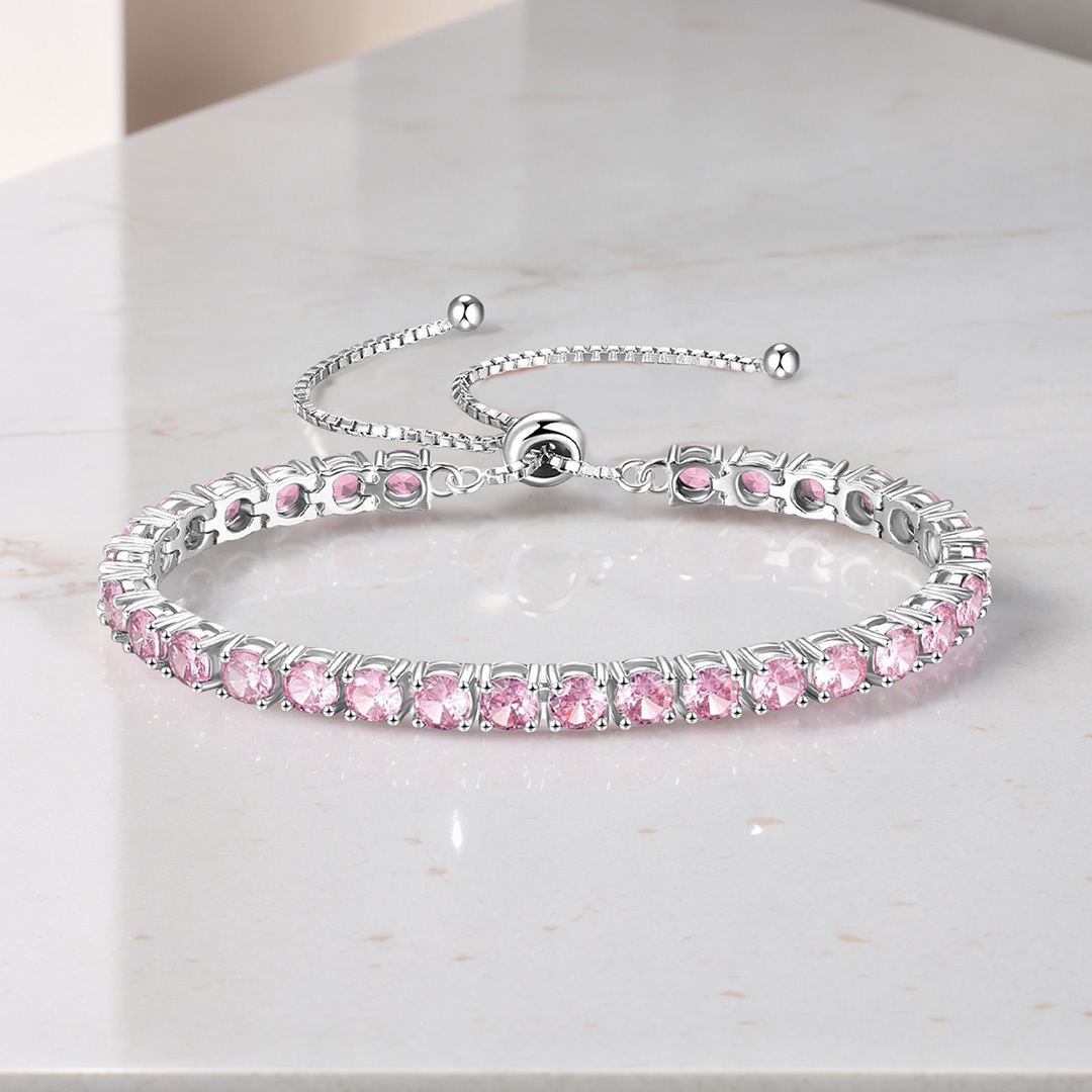 Breast Cancer Awareness Pink diamond bracelet