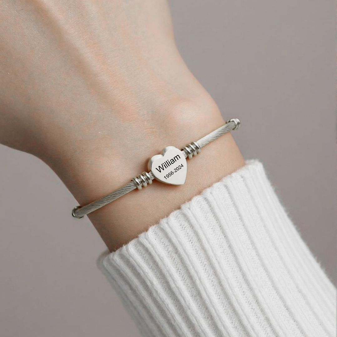 For Memorial - I’m a mother to a son Custom Name&Date Bracelet