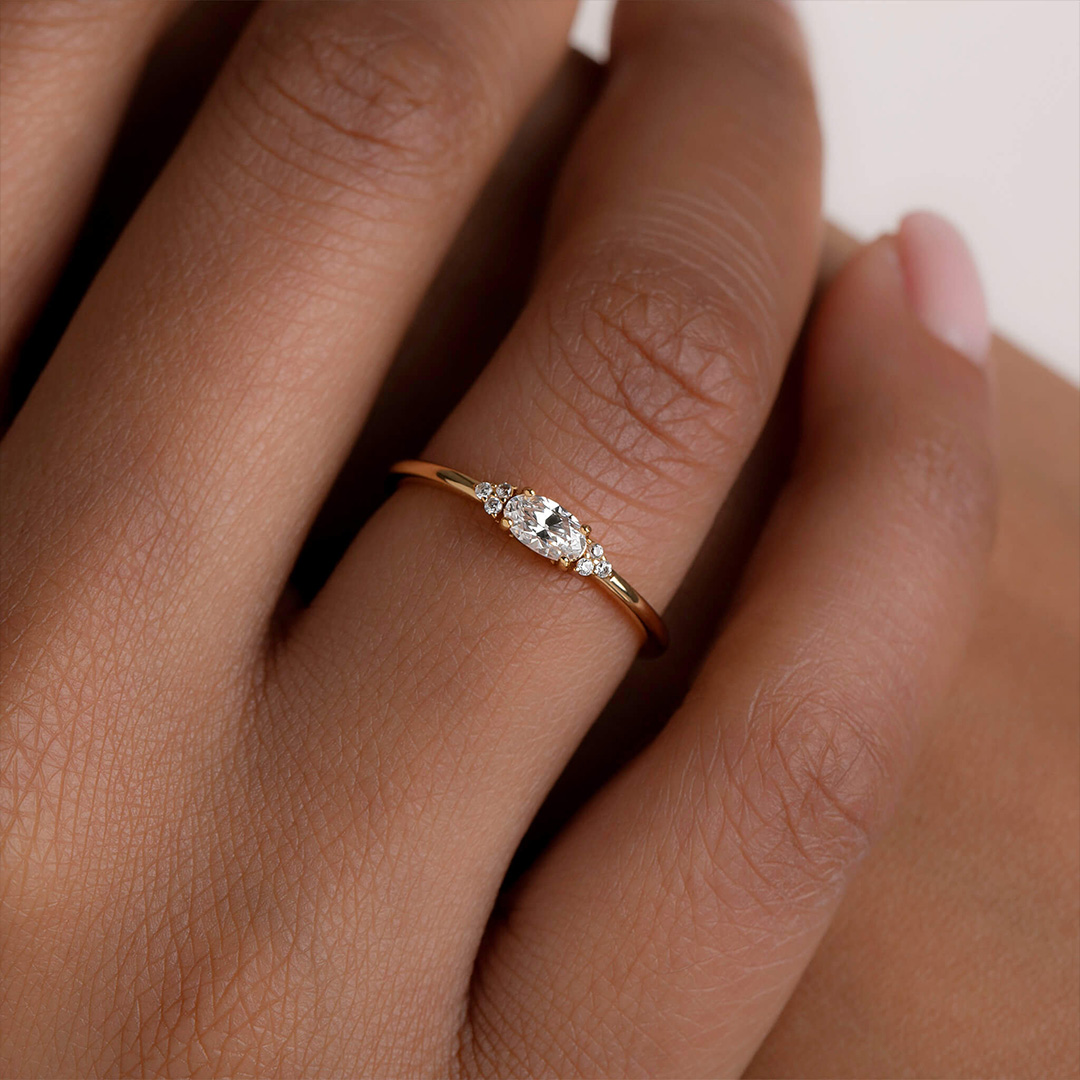 A self-reminder You are still enough-Diamond thin ring