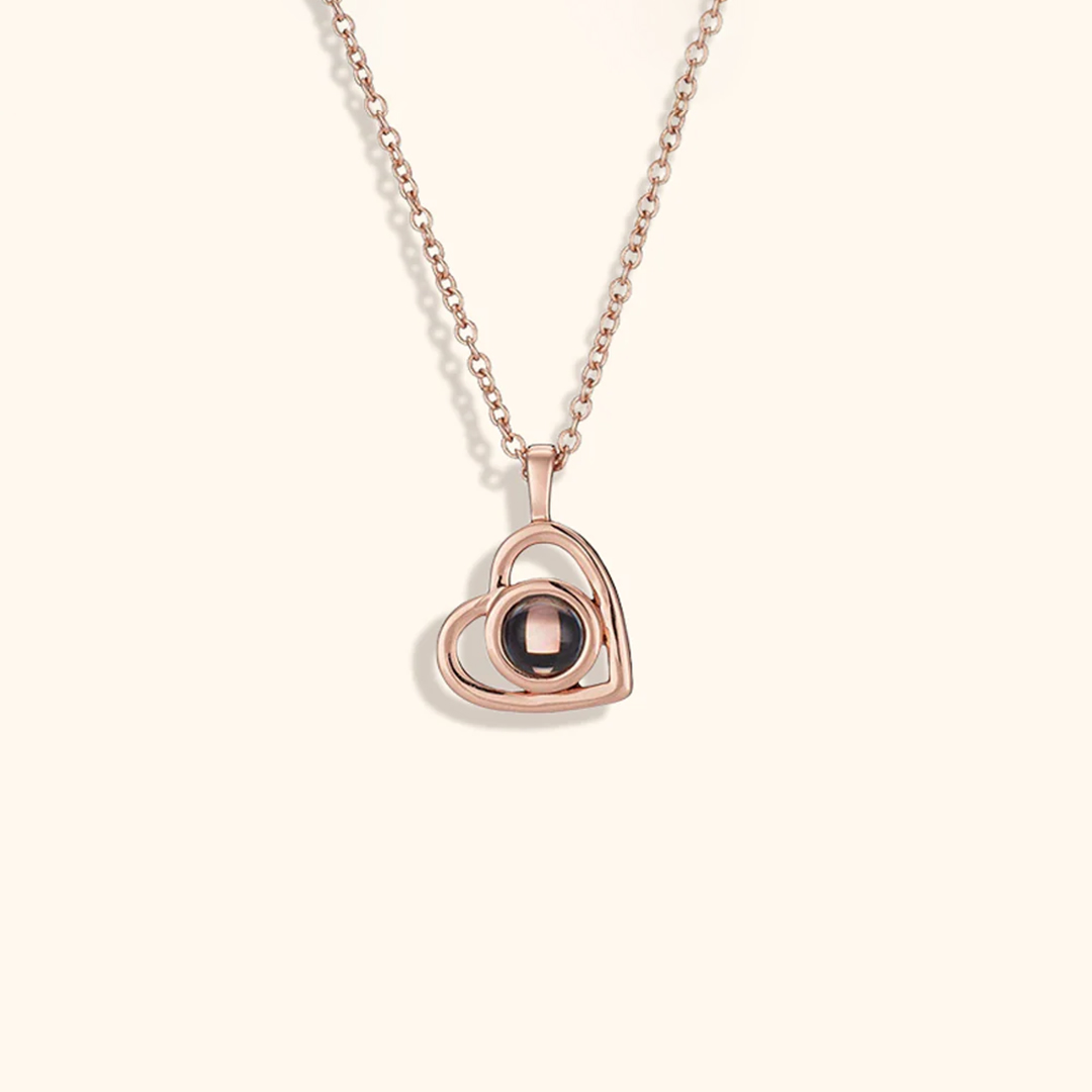 Personalized Heart Photo Necklace