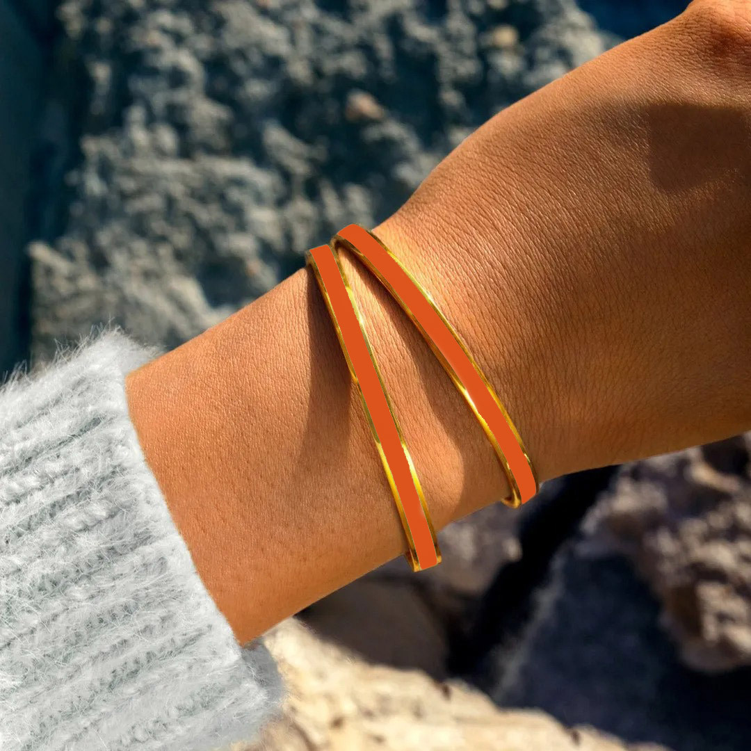 Multiple Sclerosis Awareness-For Myself Orange Color Bangle